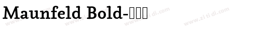Maunfeld Bold字体转换